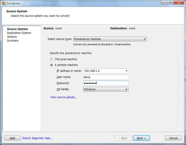 Inside the vCenter Converter